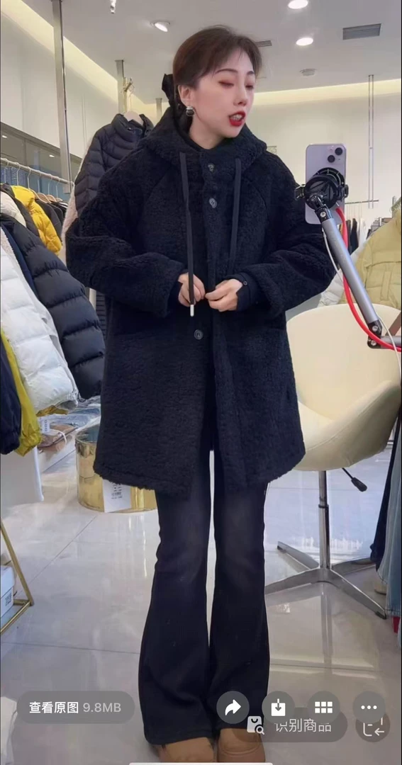 2592秋冬季连帽休闲外套（衣长80CM左右）