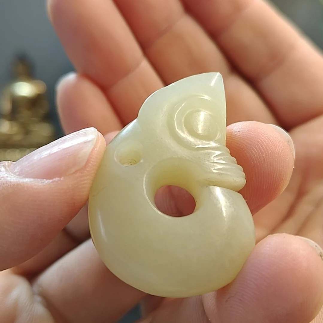 瞎***心和田玉未镶嵌挂件