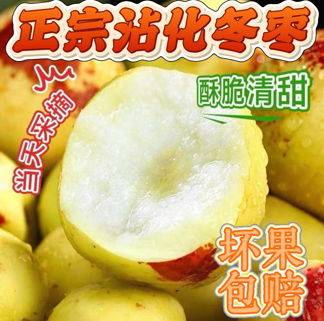 沾化冬枣5斤装特级大果大枣批发枣子鲜枣枣子大荔冬枣新鲜脆甜