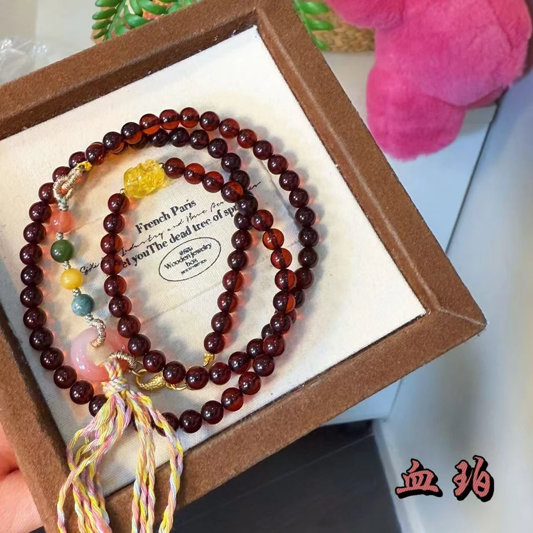 【十六珠宝】长久美丽- 血珀项链设计款AT108多样性发一