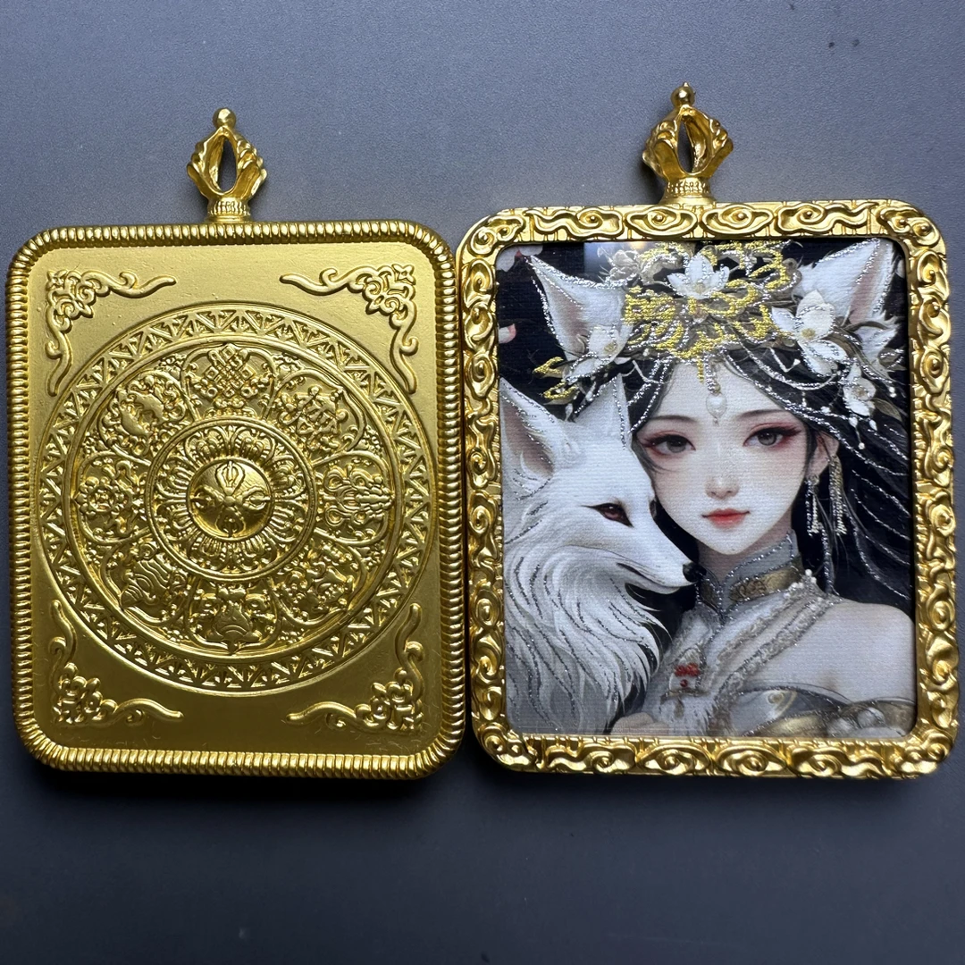 唐卡 狐仙 合金 壳子