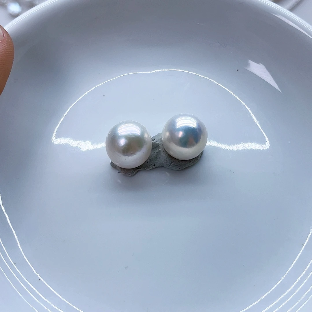 银S925镶嵌耳饰淡水珍珠
