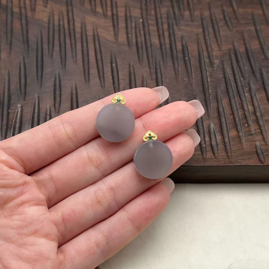 【北野珠宝】天然和田玉烟紫吊坠-B128H-217多样性发一15x4.5mm