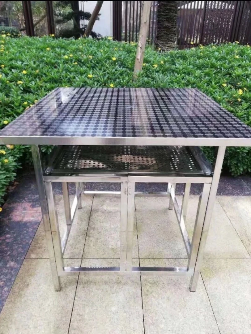 全不锈钢折叠烤火桌冬季儿童学习桌取暖桌烤火桌新中式