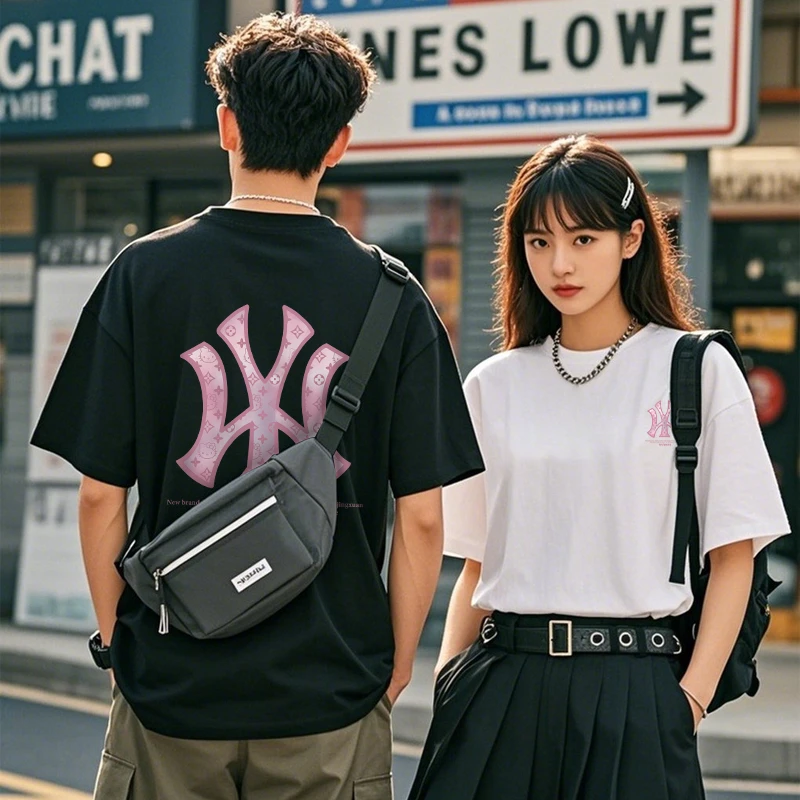 新款高级感短袖洋气潮流重磅纯棉短袖T恤宽松圆领休闲半袖潮牌