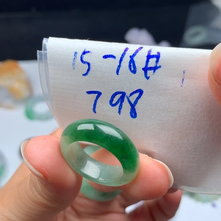 未镶嵌戒指翡翠戒圈