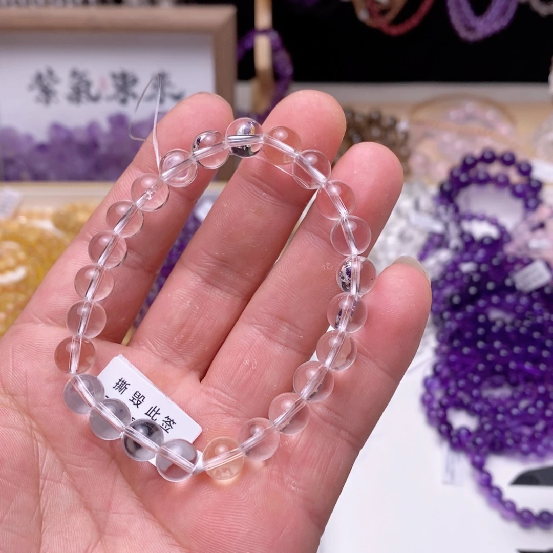 水晶手链未镶嵌白水卡8A A