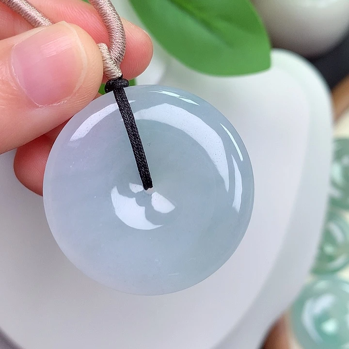翡翠未镶嵌颈饰平安扣 35-5.5mm
