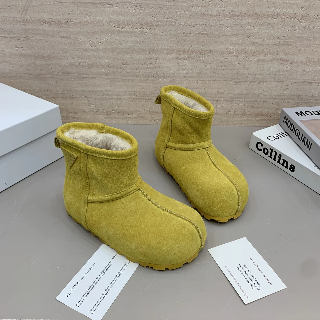 糖果色2025新款时尚百搭厚底舒适休闲雪地靴女潮鞋轻便短靴女棉鞋
