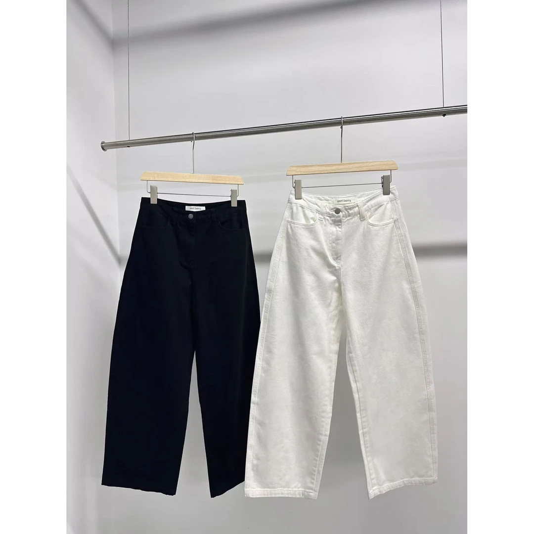 韩国东大门Musk 双色磨毛牛仔裤