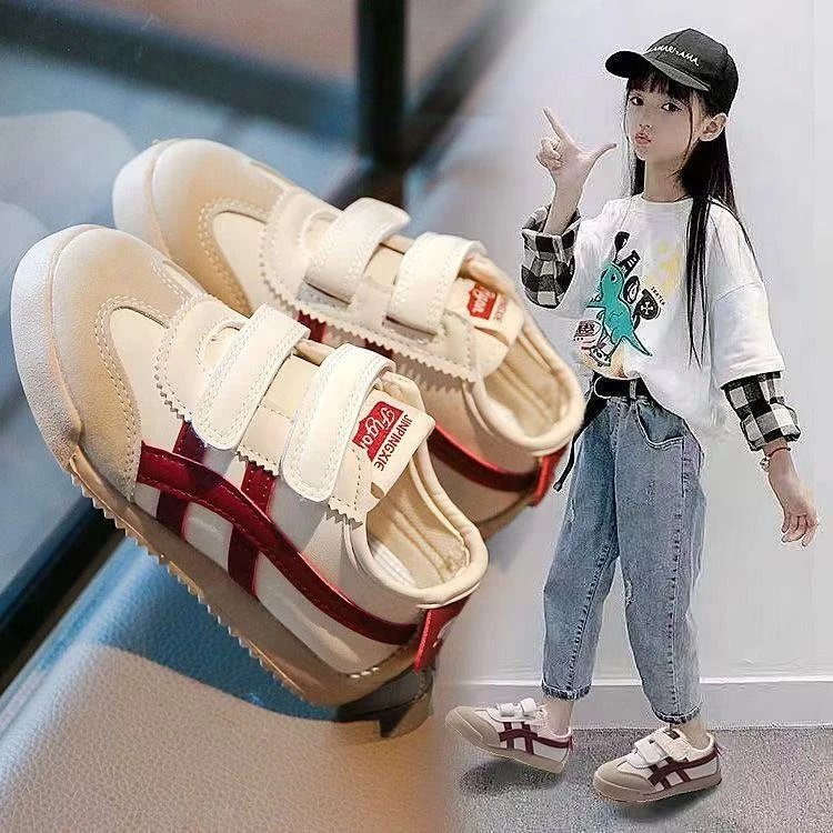 儿童2025春秋新款软底防滑阿甘鞋中大童德训鞋舒适百搭潮款小白鞋