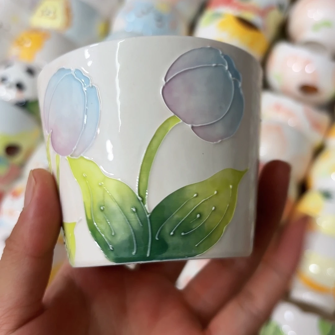 手绘创意高温釉下彩陶瓷
