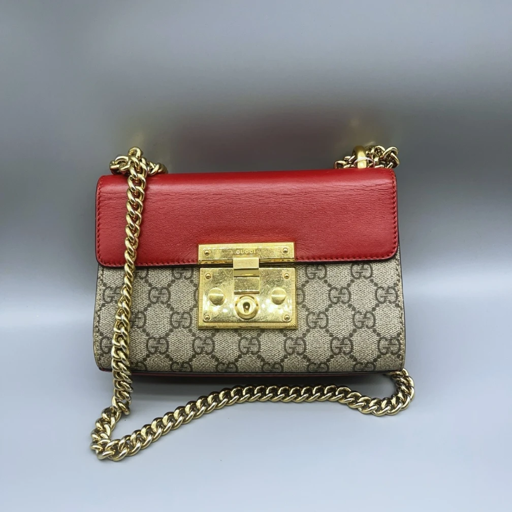 95新 GUCCI/古驰 红拼老花月光宝盒 1647 0765