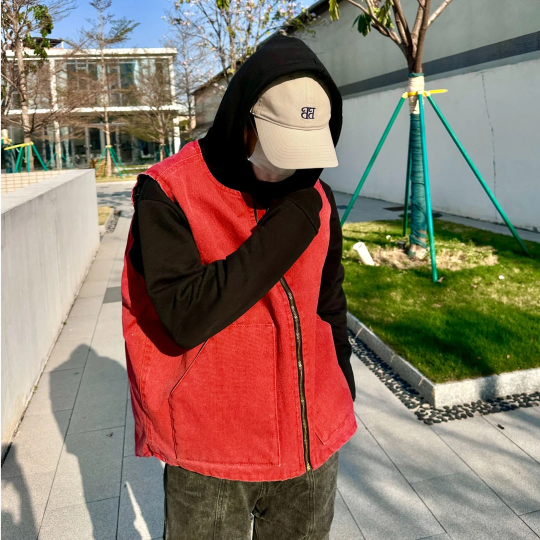 古着款底特律v02工装洗水美式复古潮流休闲马甲