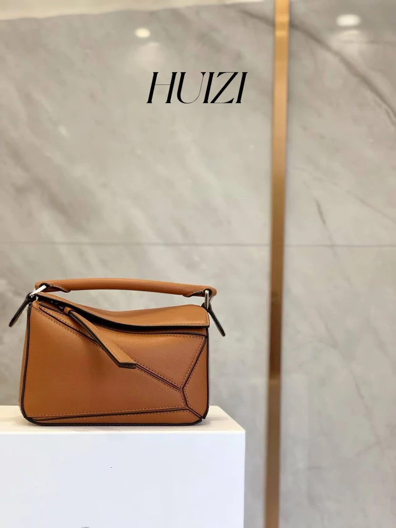 HUIZI 清货mini几何包原厂牛皮
