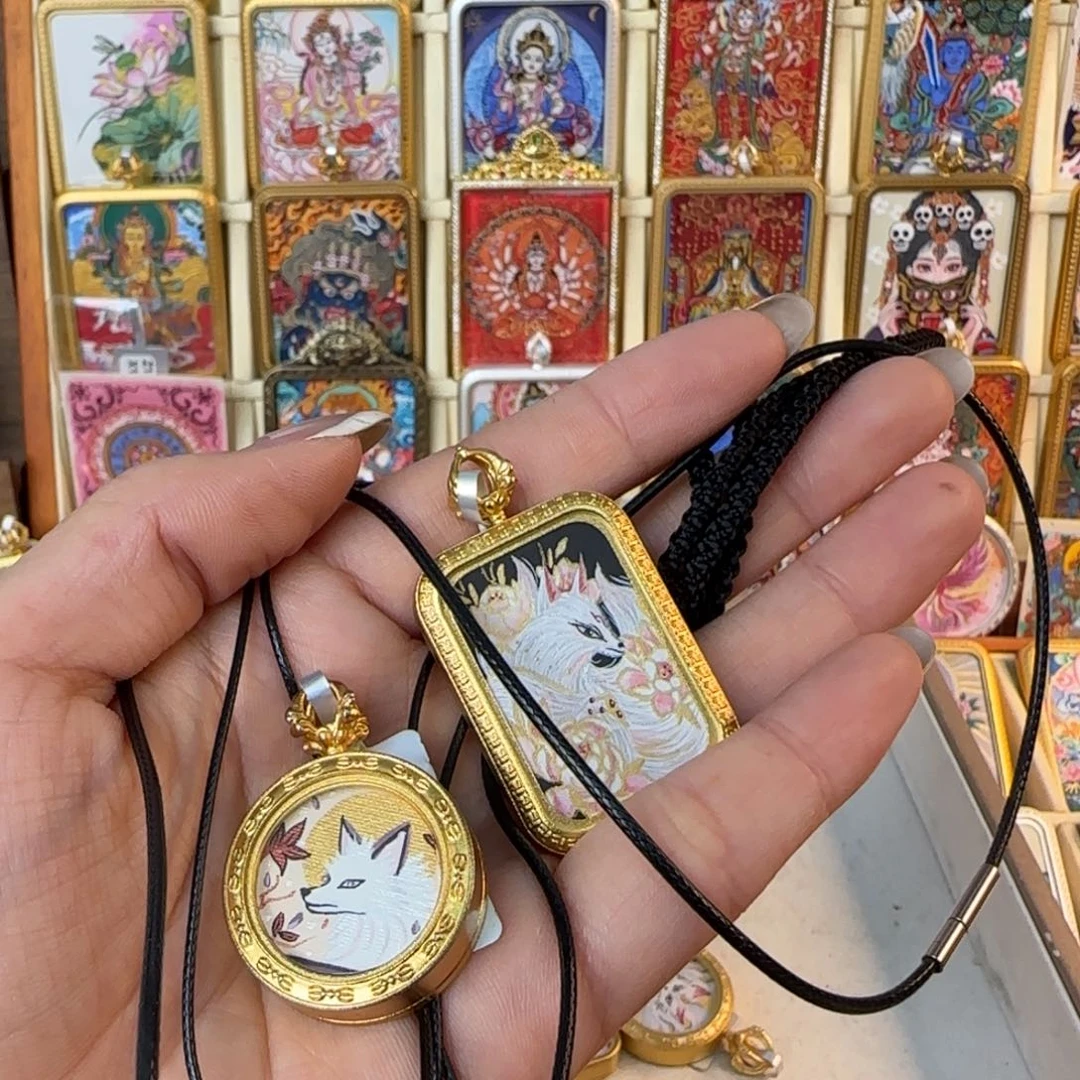 奈***奈吊坠古祥手绘唐卡