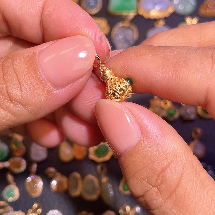 翡翠银S925镶嵌颈饰