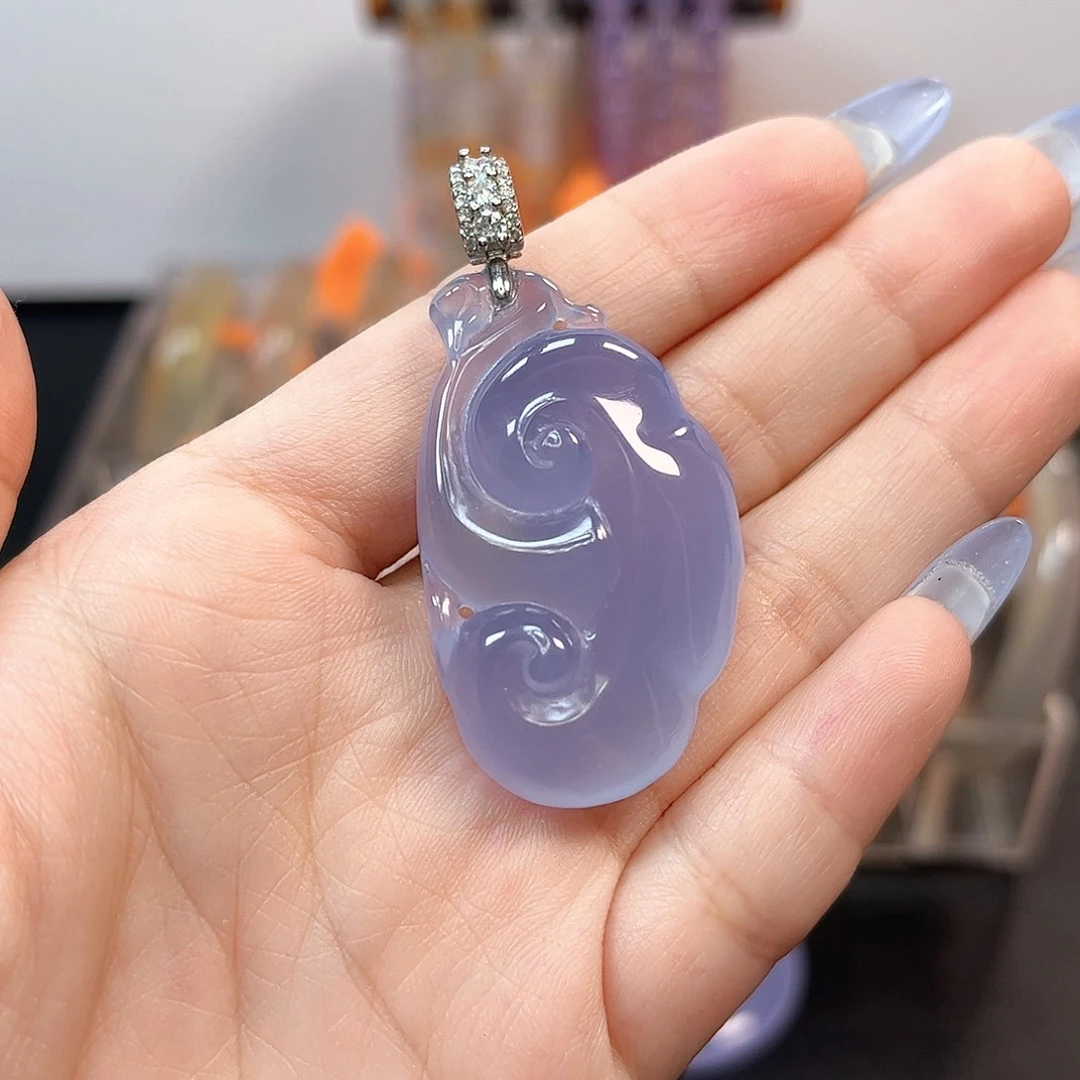 玛瑙/玉髓银S925镶嵌颈饰