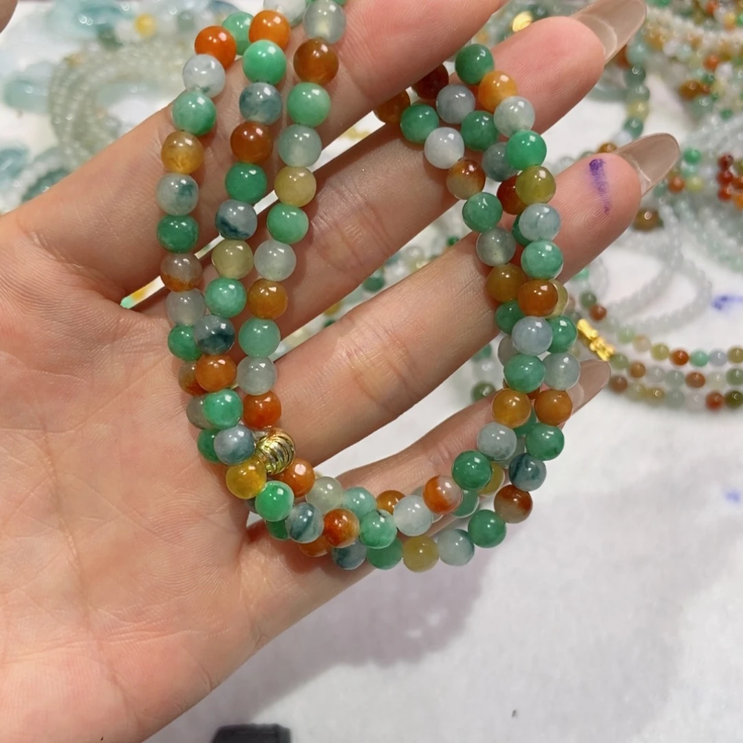 定制翡翠未镶嵌无**求项链