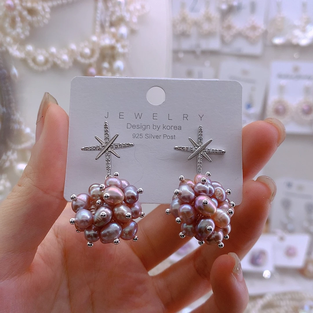 未镶嵌耳环淡水珍珠