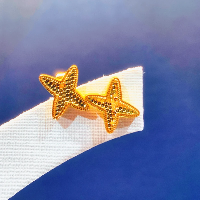 耳饰 C08E019耳饰鳞纹星星耳钉多样性发货