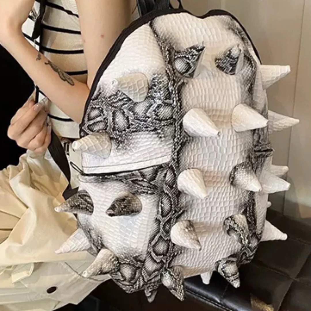 爆款潮流时尚炫酷pu立体刺猬双肩包搞怪个性创意潮牌海参骑行背包