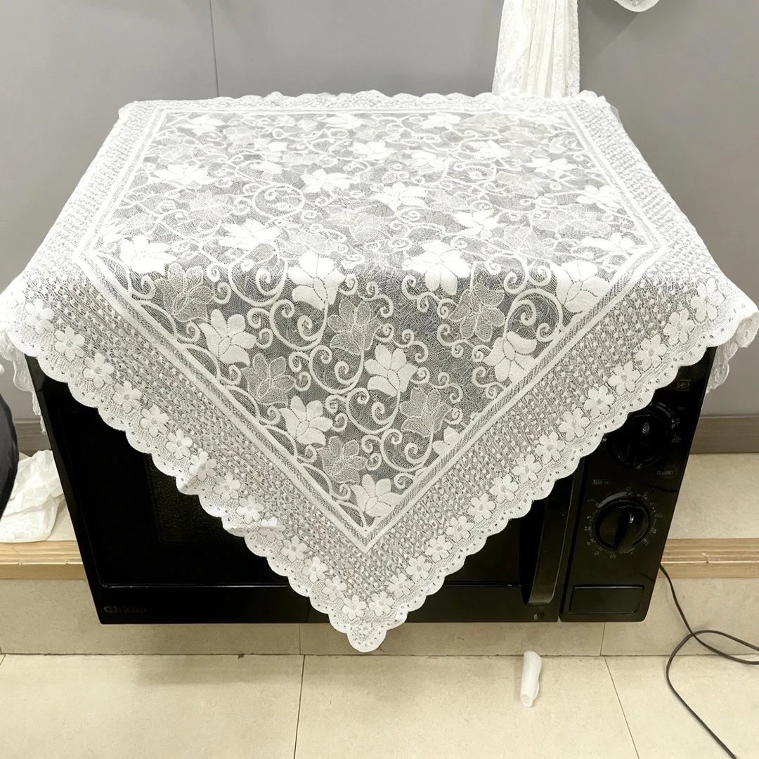 1*1米精编纱盖布，烤箱电视洗衣机盖布1X1مىتىرلىق تور ياپقۇچ