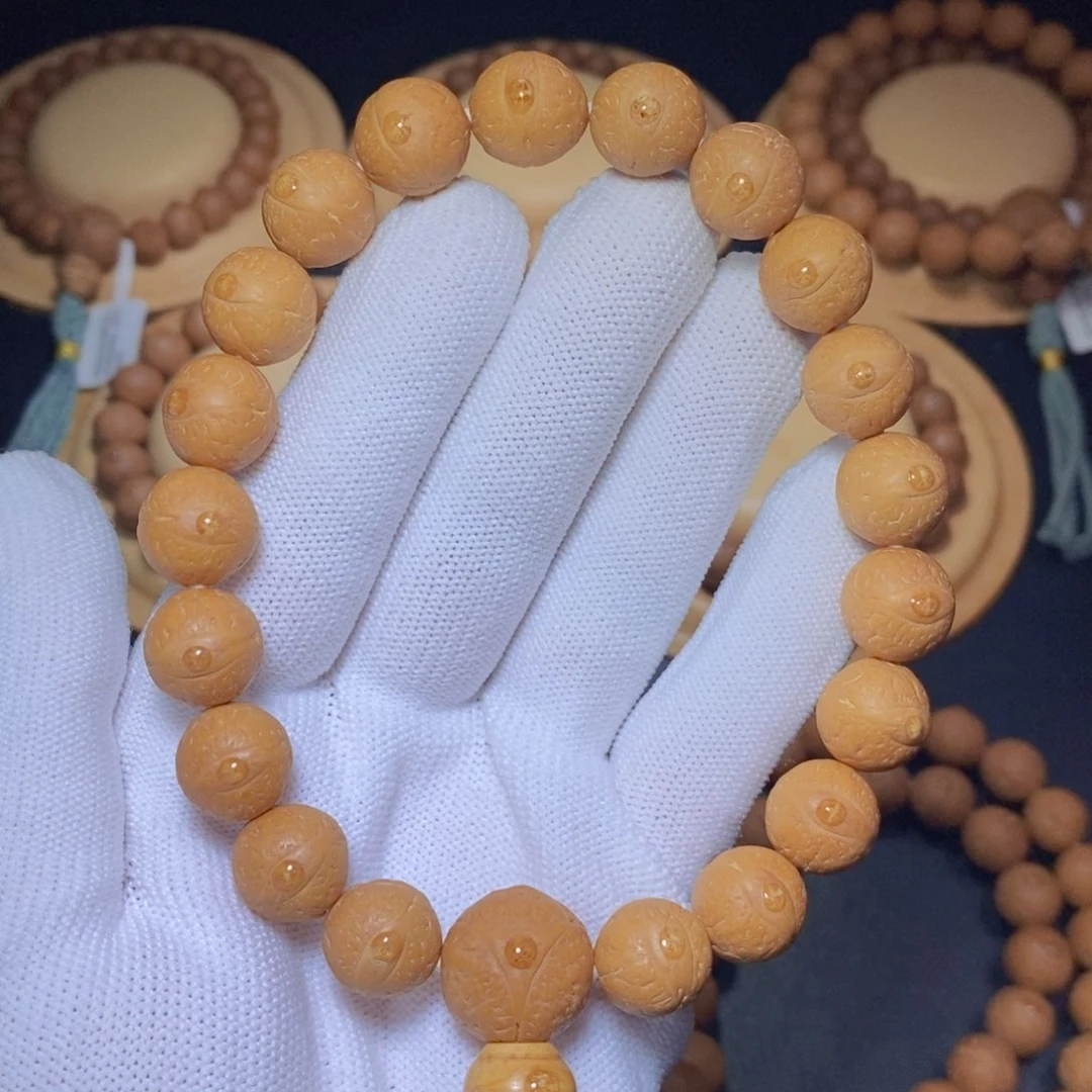 吊坠凤眼菩提12.3mm25年新籽果冻皮 圆桩手串20颗