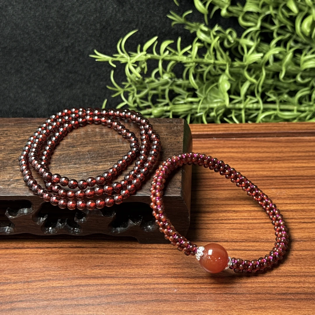 【星浩好物】石榴石DIY两件套-QT92K462【多样性发一件】