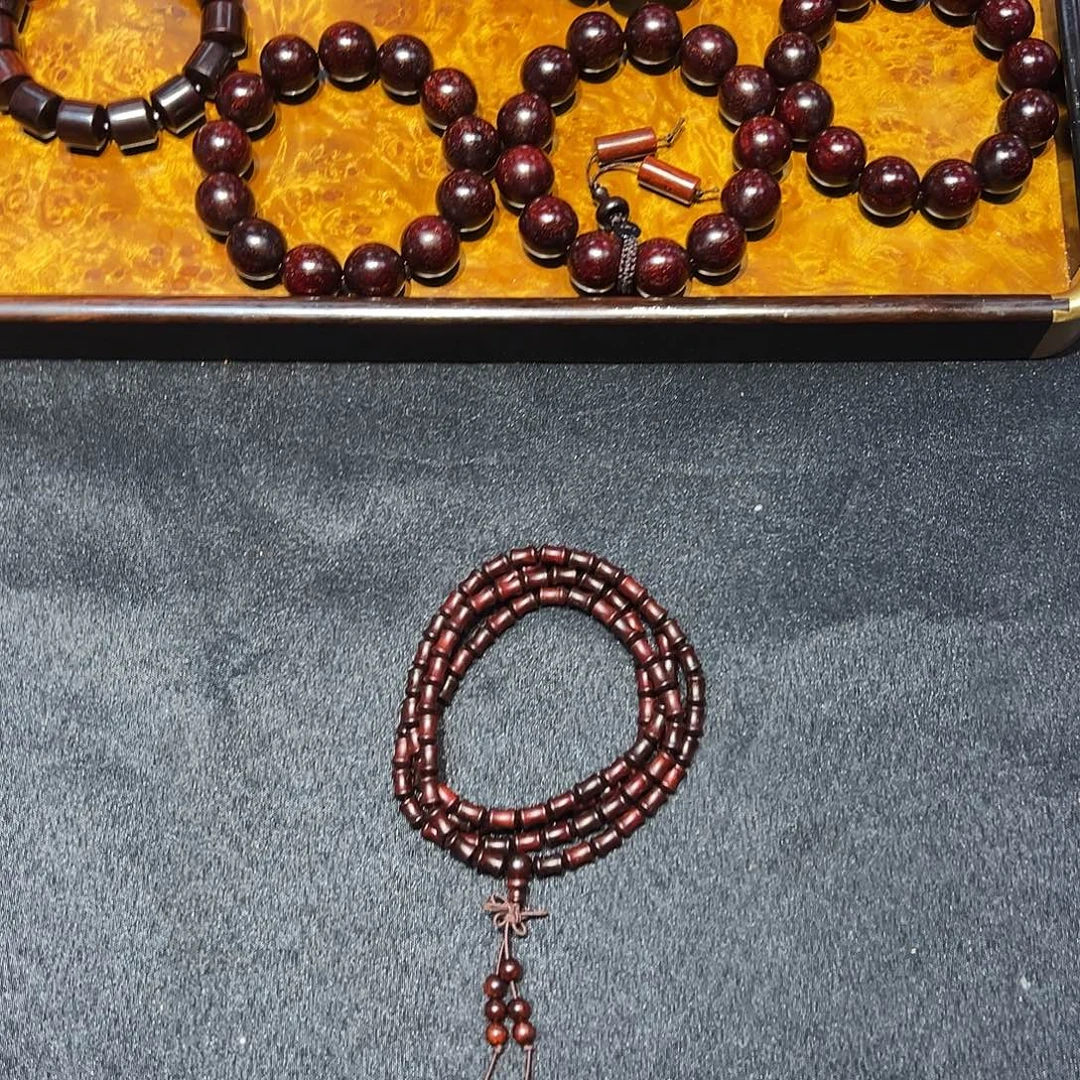 w***t手串/手链小叶紫檀竹节