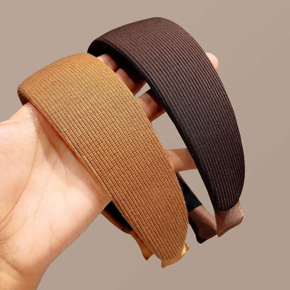 气质少女风复古风轻职风发箍奶咖色女头箍秋冬日韩