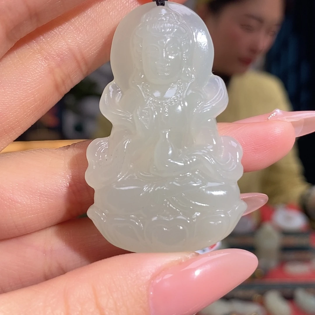 和田玉银S925镶嵌颈饰