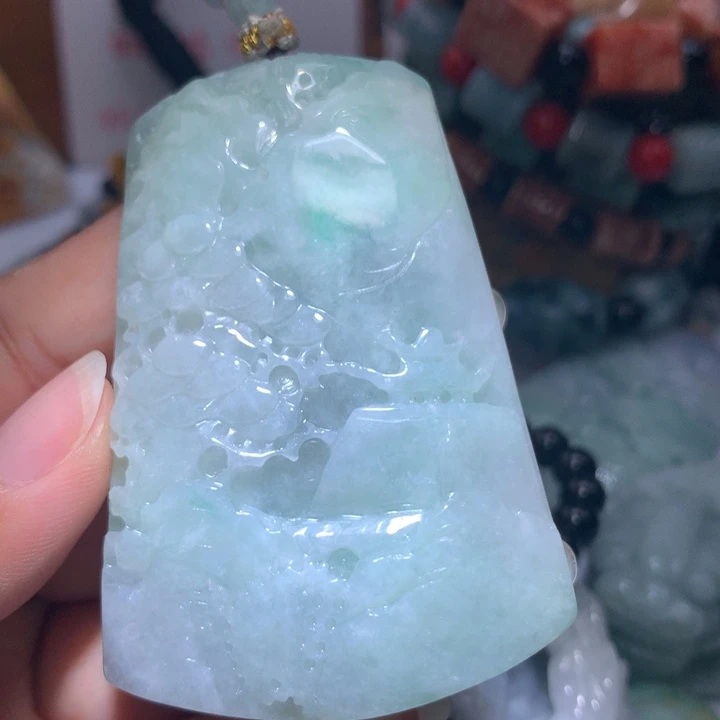 颈饰未镶嵌翡翠保真天然A货翡翠