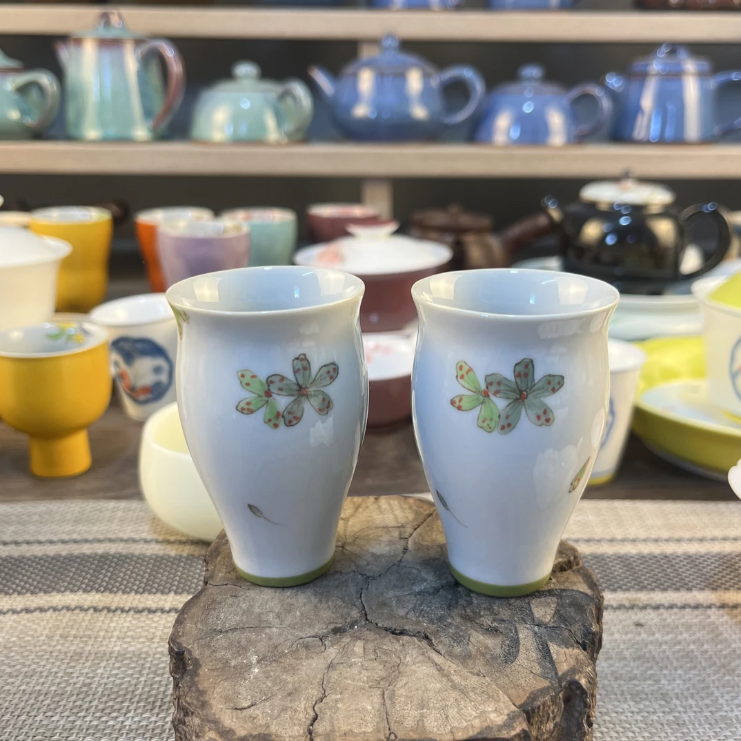 手绘闻香杯品茗杯容量50m左右