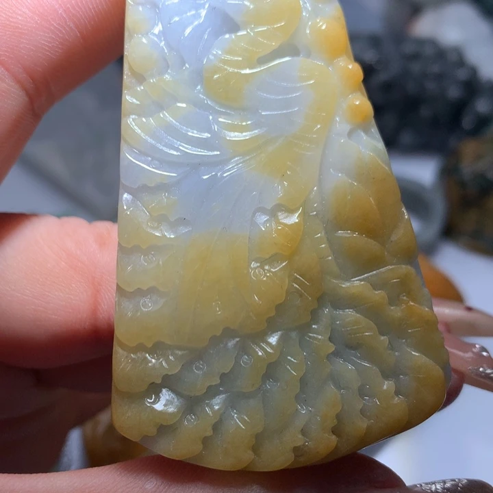 翡翠未镶嵌颈饰保真天然A货翡翠