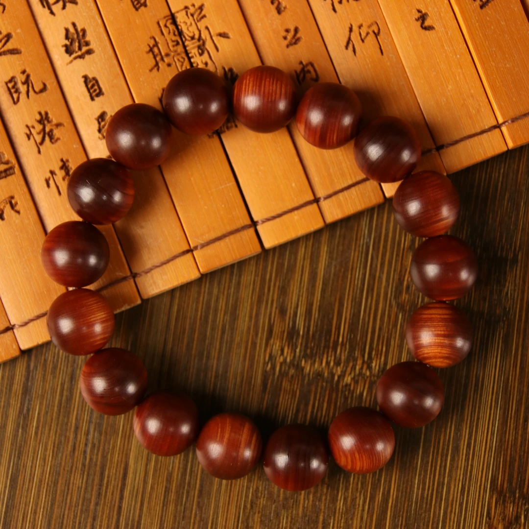 精品 陈化崖柏圆珠1.2/17颗手串