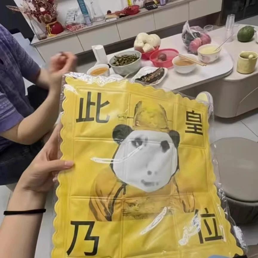 皇帝龙图此乃皇位趣味冰垫办公室宿舍久坐清凉坐椅垫学生降温神器