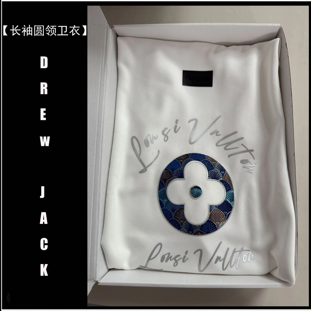 【二号链接】时尚卫衣春秋长袖运动套头休闲~【卫衣L+V四叶草绣贴】
