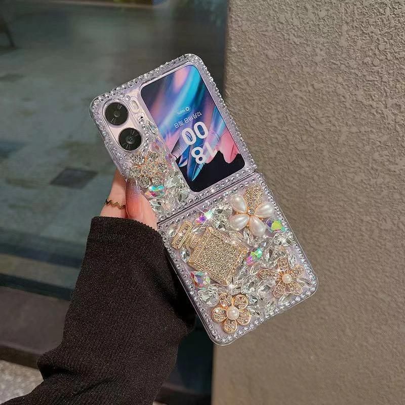 OPPOFind N2 Flip手机壳翻盖折叠屏Find N3香水瓶水钻防摔壳女款