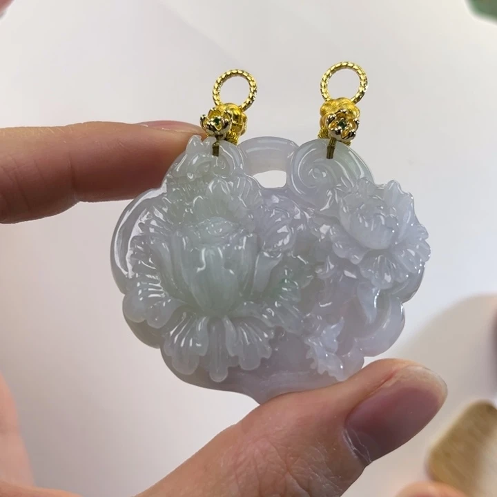 翡翠吊坠(赠链)未镶嵌代编织