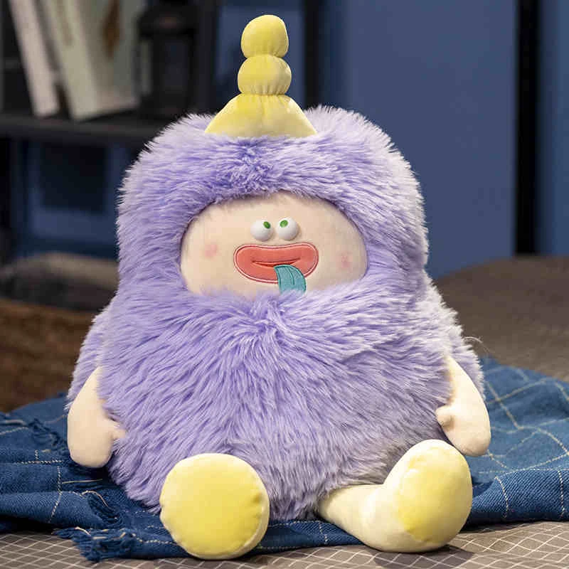 毛绒玩具布娃娃丑萌小怪兽公仔床上抱枕睡觉长毛玩偶生日礼物女生