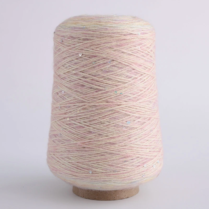 毛儿毛线 轻梦 大筒珠片羊毛手编毛线 手工编织diy用线