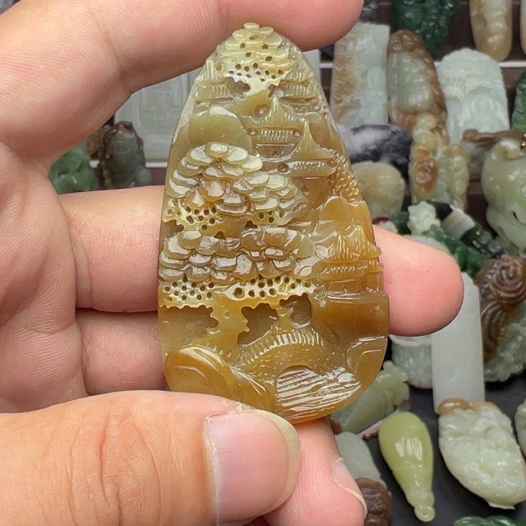 和田玉未镶嵌挂件