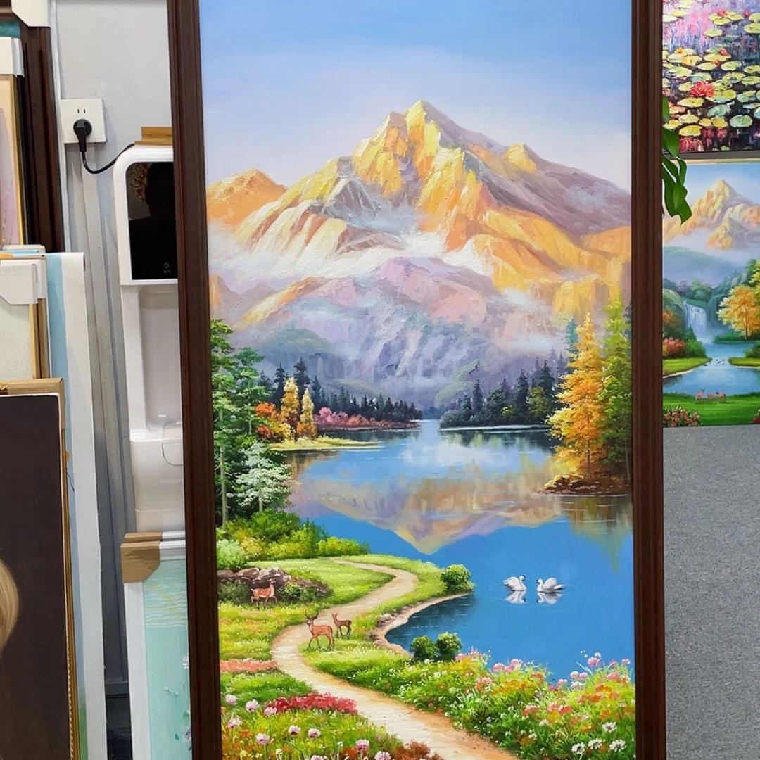 【闪购商品】油画小****年32号链接含框90×180选货银框手绘