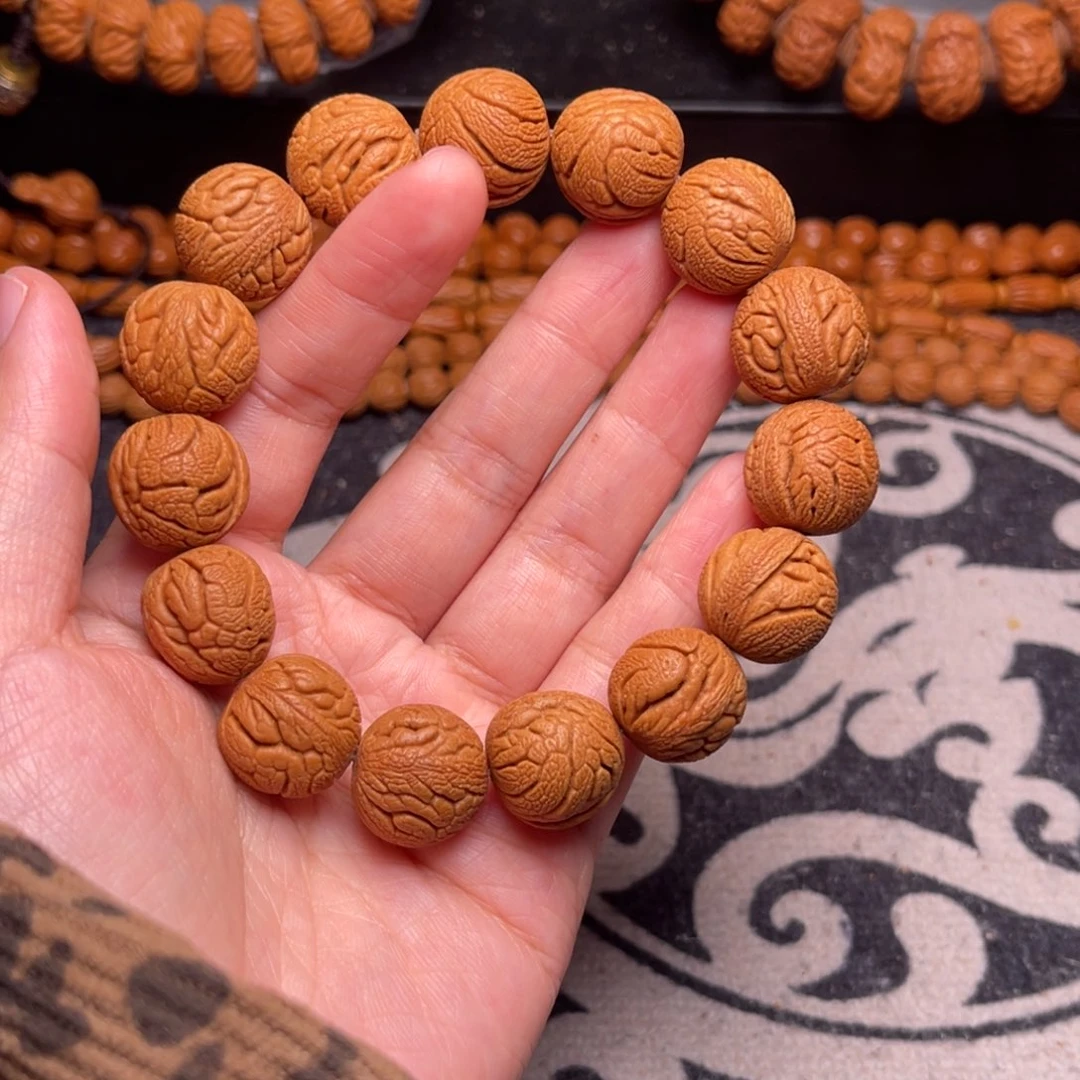 手串桃核龙纹龙珠18