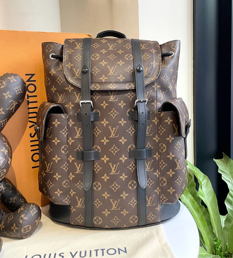 99新 LouisVuitton/路易威登 老花 Christopher 双肩包/4919