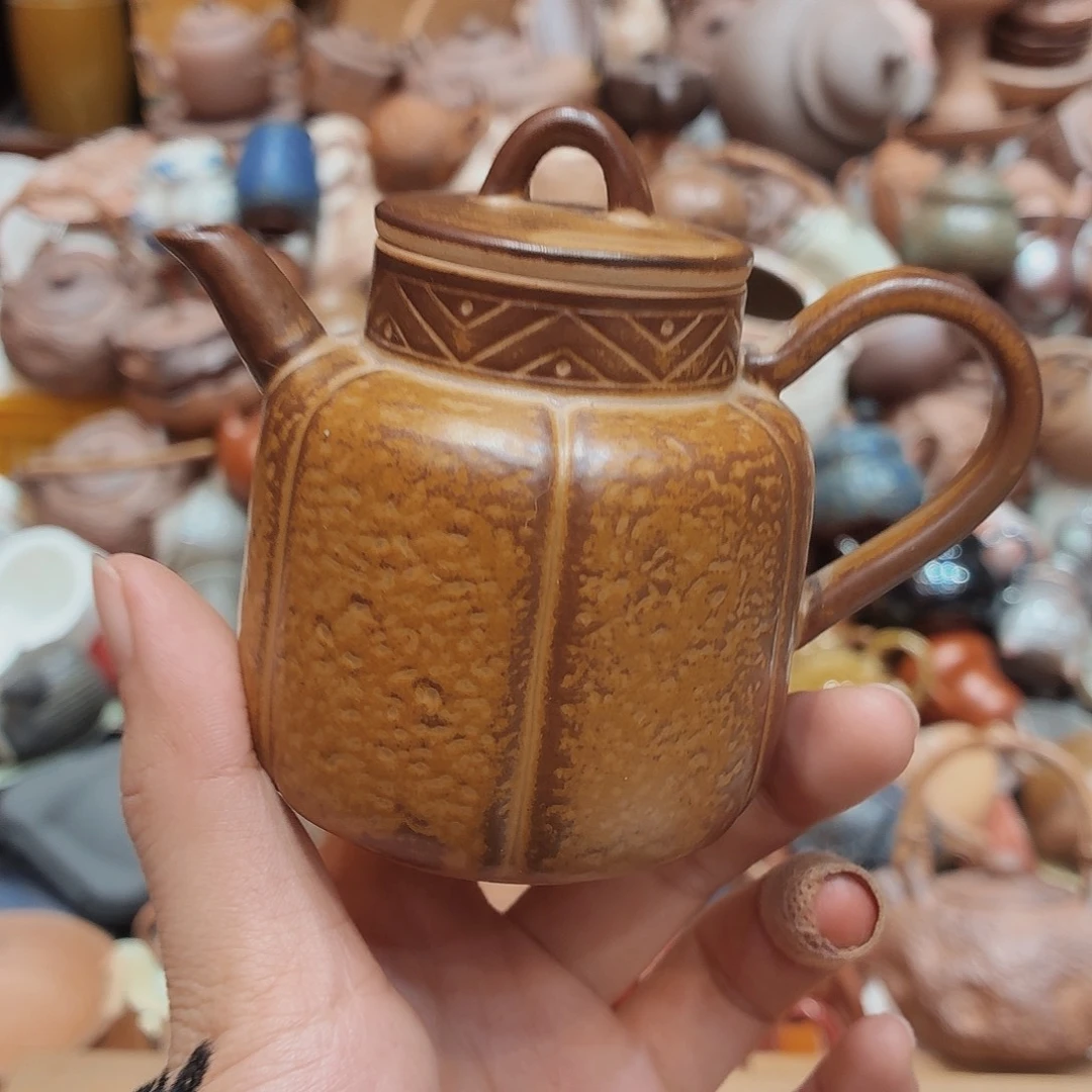 柴烧老岩泥高温茶器皿