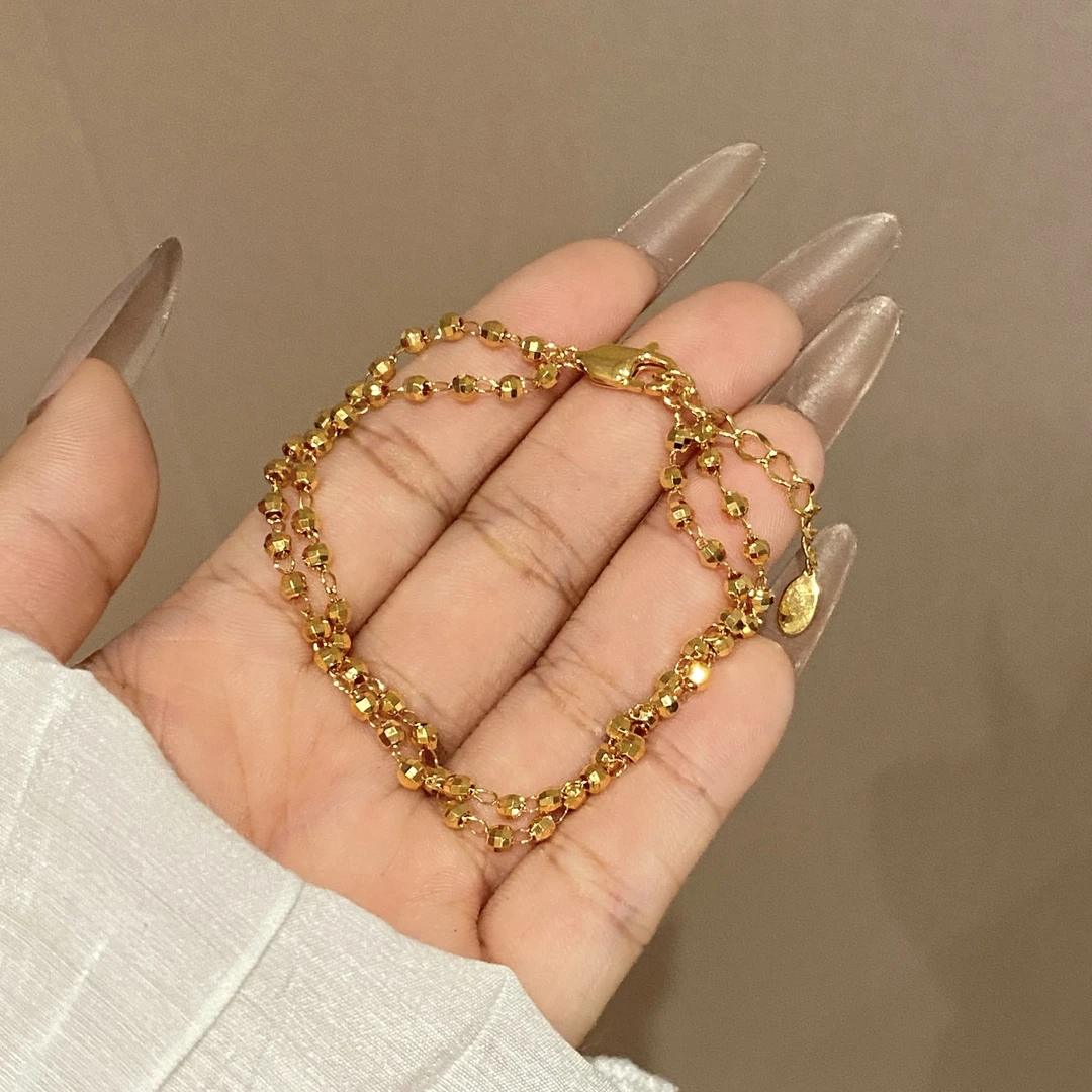 铜合金手链 爆闪简约大气时尚蹦迪珠手链A2271