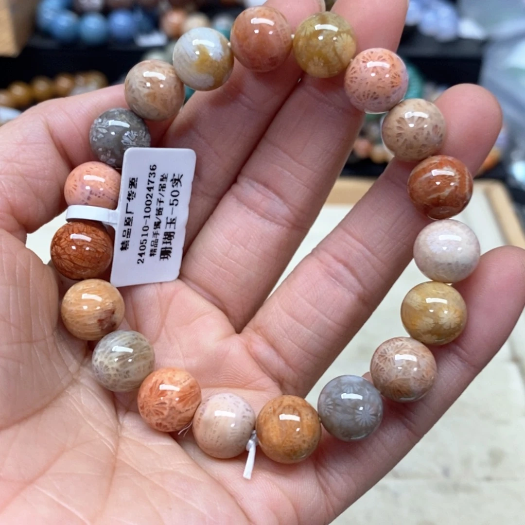 硅化珊瑚（珊瑚玉）手链未镶嵌美***3239