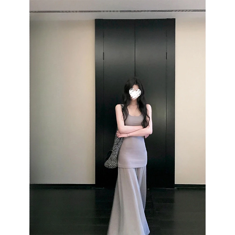 Jennie同款美神裙！高气质背心透感网纱连衣裙叠穿2件套 80296